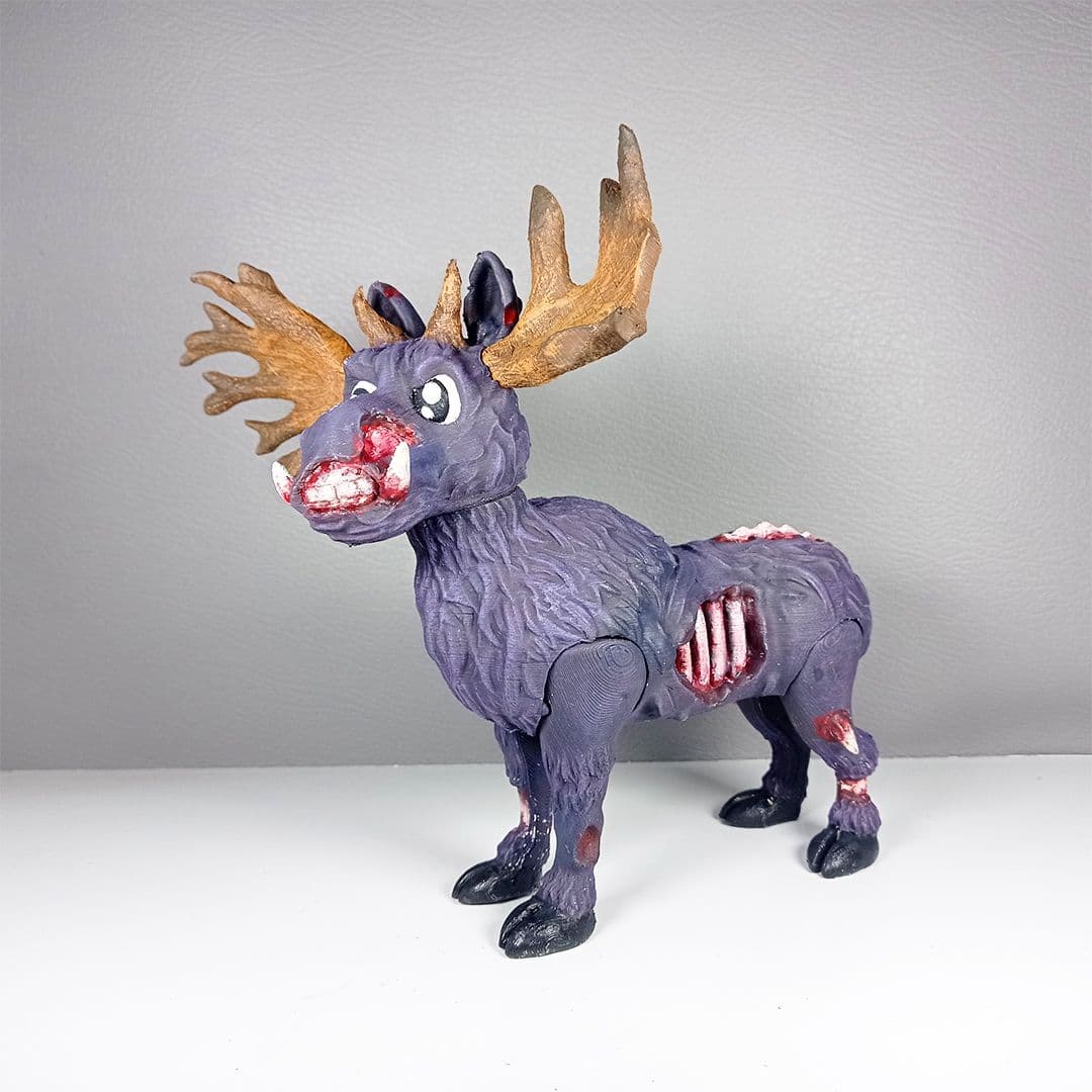 3D Printed Flexi Spooky Moose Toy/Collectable